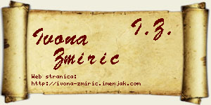 Ivona Žmirić vizit kartica